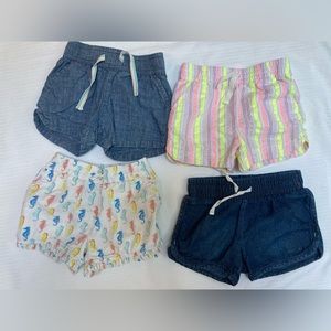 BODEN / LANDS END /CAT & JACK (2) - Lot of 4 Shorts - Girls 3T
